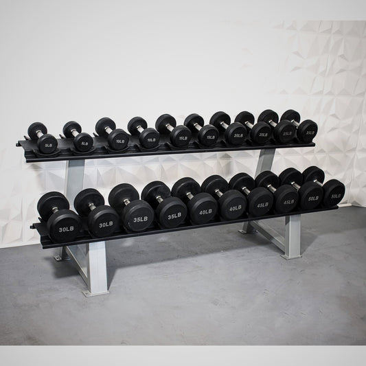 Pro Rubber Dumbbell Set 55 to 75