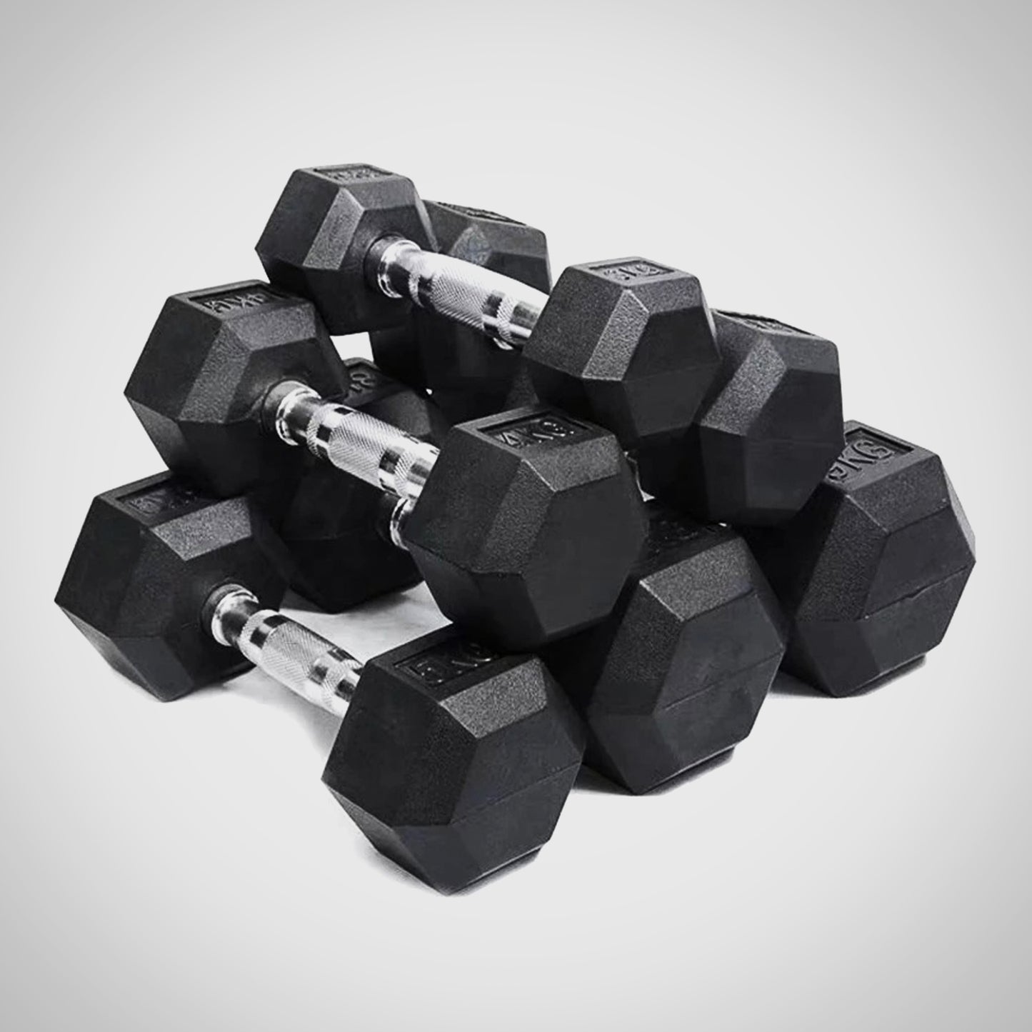 Rubber Hex Dumbbell Set 5lb to 30lb